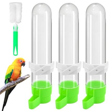 3pcs Vögel Feeder Drinker für Käfig, 120ml Vogelkäfig Feeder Automatischer Vogel-Wasserspender, Bird Water Dispenser, Näpfe, Tränken & Zubehör für Vögel, für Ziervogel, Papagei,...