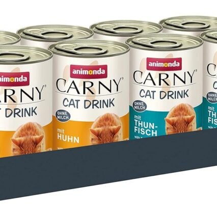 animonda Carny Cat Drink, Ergänzungsfuttermittel für Katzen, Mixpack mit Huhn + Thunfisch, 8 x 140 ml