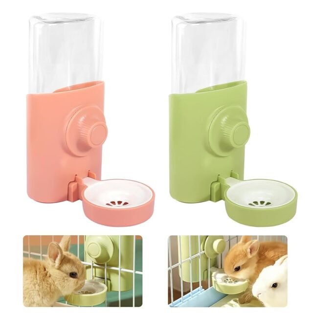 Automatischer Wasserspender Kaninchen 2 Stück Kaninchen Trinkflasche 600ml Hängend Haustier Trinkflasche Kaninchen für Meerschweinchen Hasen Chinchilla Frettchen Hamster Zubehör