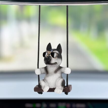 AutoZubehör zum Aufhängen, Auto Anhänger Heiser Hund Swinging Auto-Spiegelaufhängung Car Accessories Auto Rückspiegel Nette Innen Dekoration Hänge Ornament Spiegel Charms...