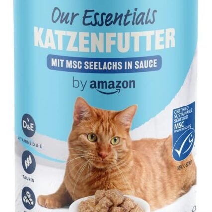 by Amazon Katzen Nassfutter Häppchen, Seelachs in Sauce, 415g, 1er-Pack