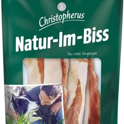 Christopherus Kausticks für Hunde, Hähnchen-Kausandwich, Warmluftgetrocknet, Natur-Im-Biss, 70 g