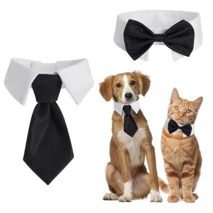 cobee Fliege für Hunde und Katzen, verstellbar für Hunde Katzen Haustiere Hochzeit Fliege formelle Welpenfliege Smokingkragen Kostüm Krawatte Halsband Welpe Kätzchen Hochzeit...