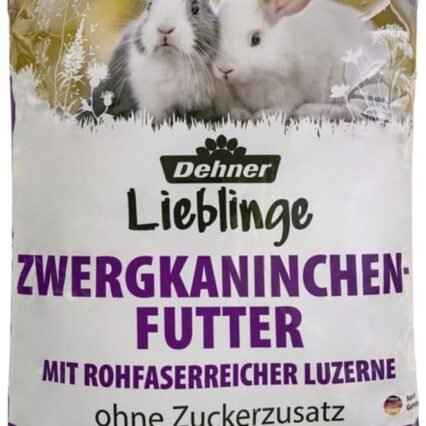 Dehner Zwergkaninchenfutter | Kaninchenfutter in Markenqualität, Alleinfuttermittel für Kaninchen, Nagerfutter ohne Zuckerzusatz und Konservierungsstoffe |mit Luzerne und...