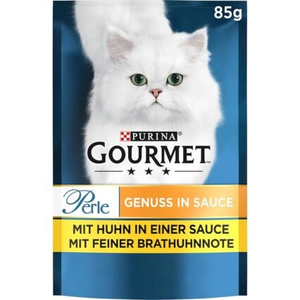 Gourmet Perle Genuss in Sauce Katzenfutter nass, mit Huhn, 26er Pack (26 x 85g)