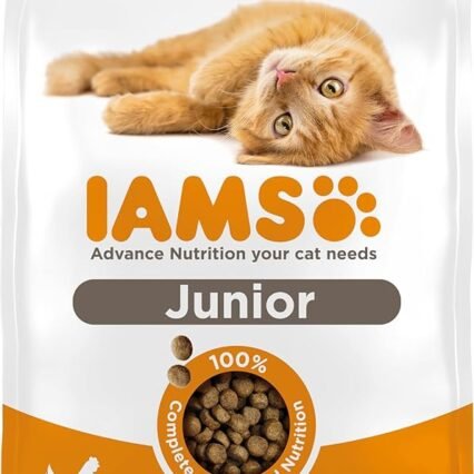 IAMS Junior Katzenfutter trocken mit Huhn - Trockenfutter für Kitten im Alter von 1-12 Monaten, 3 kg