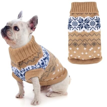 Idepet Hundepullover, Winter Warmer Hund Katzenpullover Kleidung Haustiermantel Kostüm Welpenpullover Pullover Bekleidung für kleine mittelgroße Hunde Katzenog Haustierpullover