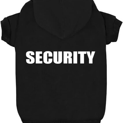 Izefia Hunde Kapuzenpulli Security Rdc Pet Bekleidung Hunde Shirt Wärmer Pullover Baumwoll Jackett Mantel Kleiner Hund Mittlerer Hund (Schwarz,M)