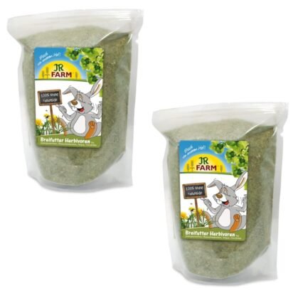 JR FARM Breifutter für Herbivoren | Doppelpack | 2 x 200 g | Ergänzungsfuttermittel für Zwergkaninchen, Meerschweinchen, Chinchillas und Degus | Bei Zahnproblemen und Krankheit