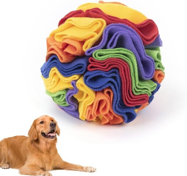 KINGGOO Schnüffelball für Hunde,Intelligenzspielzeug für Hunde, Hundespielzeug für Langeweile, Interaktives Hundespielzeug für Kleine Mittelgroße Hunde Spielzeug zum Langsamen...