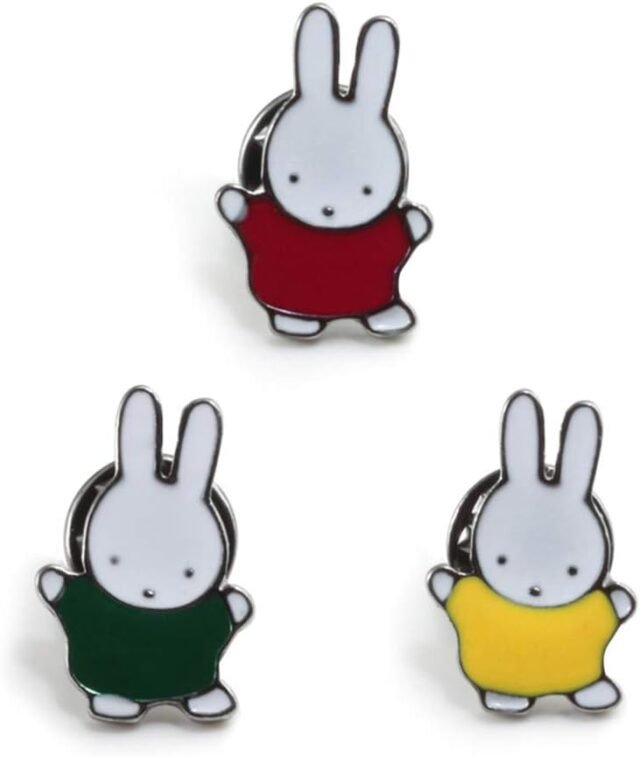 MingJun 3 PCS Cartoon Kaninchen Emaille Brosche Pins für Unisex Kinder Frauen Kleidung Bage Rucksäcke