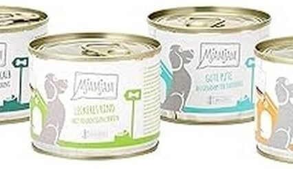 MjAMjAM - Premium Nassfutter für Hunde - Mixpaket II - mit Huhn & Ente, Rind, Pute, Kalb, Truthahn, Lamm, 6er Pack (6 x 200 g), naturbelassen mit extra viel Fleisch