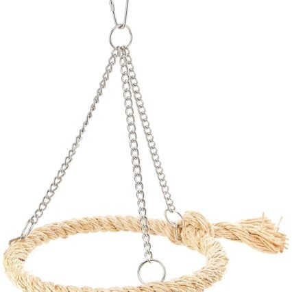 Nobby Cage Toy Sisal Schaukel Ring, natur, 24 x Ø 18 cm