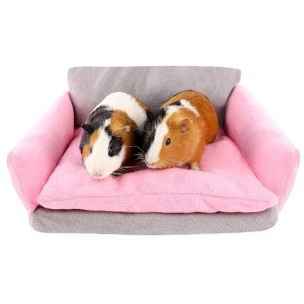 ONEJU Meerschweinchen-Bett, Meerschweinchen-Sofa, Kaninchen-Bett, Kaninchen-Sofa, Meerschweinchen-Käfig-Zubehör für Meerschweinchen, Kaninchen, Chinchilla, Frettchen, Kaninchen...