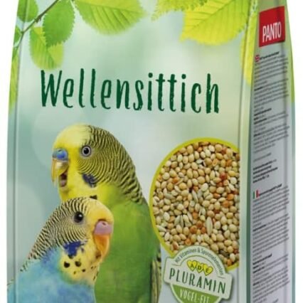 PANTO Wellensittichfutter mit Pluramin - artgerechte Saatenmischung für Wellensittiche, Vogelfutter mit natürlichem Jod, 5x1 kg