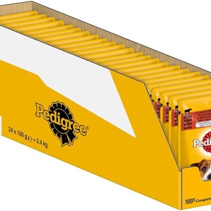 PEDIGREE Hundenassfutter Vital Protection Portionsbeutel mit Rind- und Lebermischung in Gelee, 24 x 100g