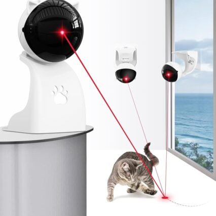 Petiepaw Interaktive Laser-Katzenspielzeuge für Indoor-Katzen, Automatisches Katzlaser-Spielzeug für gelangweilte Erwachsene Indoor-Katzen/Kätzchen/Hunde, USB wiederaufladbar, 3...