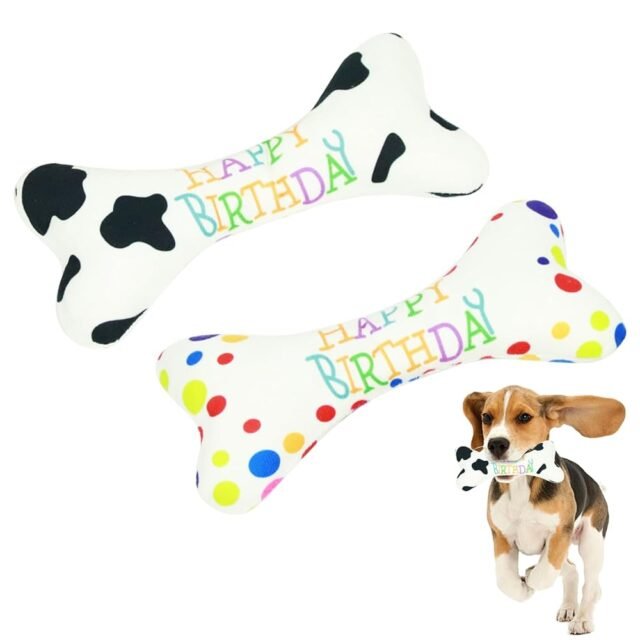 Quietschspielzeug Hund,Plüschspielzeug für Hunde,für Hund Geburtstag,Hund Kauspielzeug mit Baumwollmaterial,Dog Toys for Boredom,Interaktives Hundespielzeug,für Kleine Mittlere...