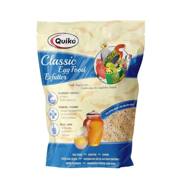 Quiko Classic Eifutter 1Kg - Kraft- und Aufzuchtfutter für alle Ziervogelarten