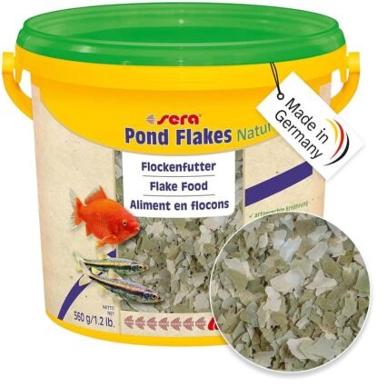 sera 07075 Pond Flakes Nature 3,8 Ltr. - das Lange schwimmende Flockenfutter für kleinere Teichfische, Teichfutter BZW. Goldfischfutter