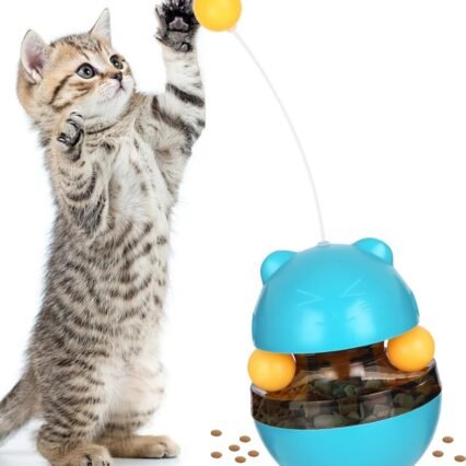 Taoxee Interaktives Katzenspielzeug 3 in 1,Katzen Spielzeug,Interaktives Katzenspielzeug,Katzen Spielzeug Kitten,mit Spielzeug Futterautomat und Katzenball,Drinnen...