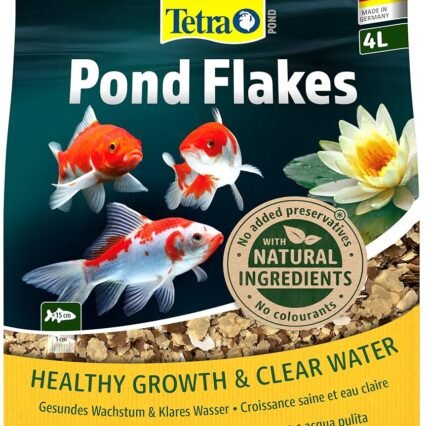 Tetra Pond Flakes - Fischfutter-Flocken für kleinere und junge Teichfische, für eine abwechslungsreiche und ausgewogene Ernährung, 4 L Beutel