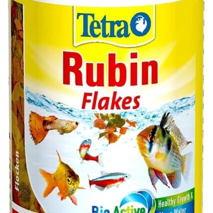 Tetra Rubin Flakes - Fischfutter in Flockenform mit natürlichen Farbverstärkern, unterstützt eine intensive Farbenpracht der Fische, 100 ml Dose