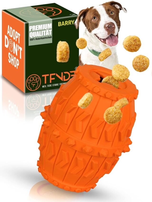 TFNDE® Hundespielzeug Barry - extrem robust & sicher - Kauspielzeug Hund für langanhaltende Beschäftigung Dank optimiertem Design - Premium Naturkautschuk laborgetestet -...