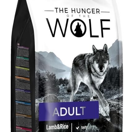 The Hunger of the Wolf Hundefutter für ausgewachsene Hunde aller Rassen, Fein zubereitetes Trockenfutter mit Lamm und Reis - 14 kg