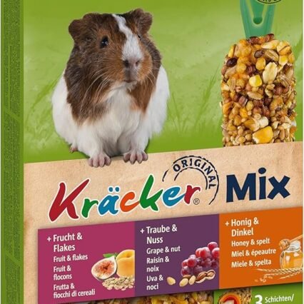 Vitakraft Kräcker Mix, Nagersnack für Meerschweinchenn, mit Honig, mit Nuss,mit Frucht, ohne Zusatz von Zucker und Getreide (1x 168g)