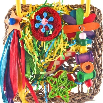 Vogelspielzeug, ERKOON Nymphensittich Futter Wellensittich Spielzeug Bird Feeder Toy for Parakeets Papagei Kauspielzeug,Vögel Am Käfig Installieren Können für Alle Papageien &...