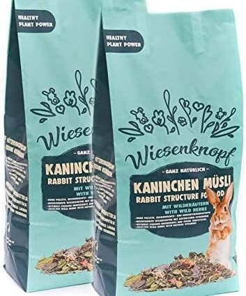 Wiesenknopf Kaninchen Müsli 2x6 kg Doppelpack Kaninchenfutter