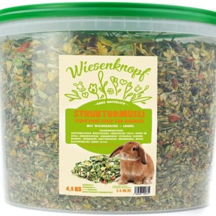 Wiesenknopf Kaninchenfutter 4,5kg Strukturfutter mit Kräuter